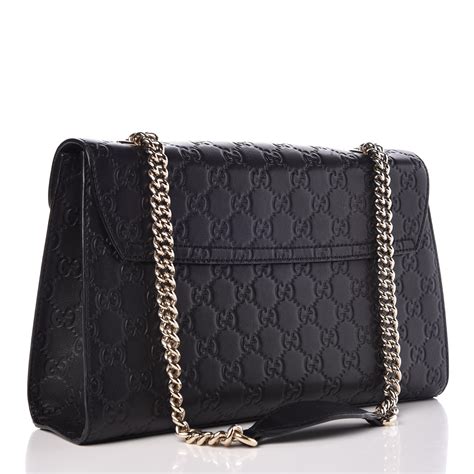 gucci emily guccissima mini chain shoulder bag|guccissima shoulder bag black.